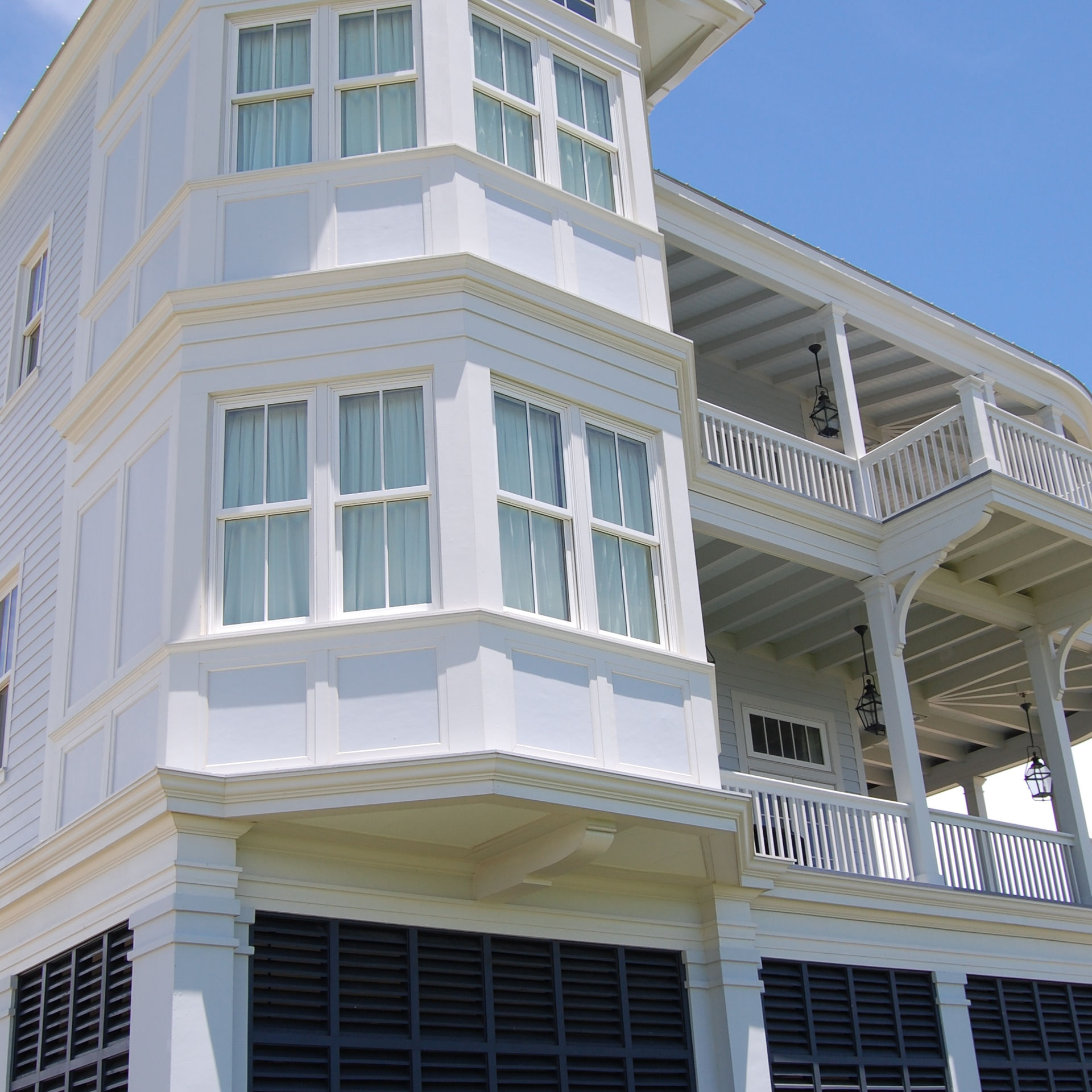 Custom coastal home exterior